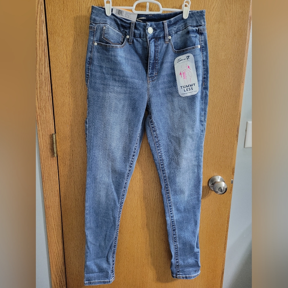 Seven7 Women's Blue Skinny Jeans